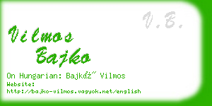 vilmos bajko business card